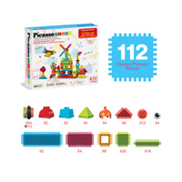 PicassoTiles 112pc Hedgehog Building Blocks Building Set