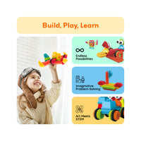 PicassoTiles 112pc Hedgehog Building Blocks Building Set