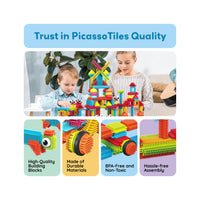 PicassoTiles 112pc Hedgehog Building Blocks Building Set