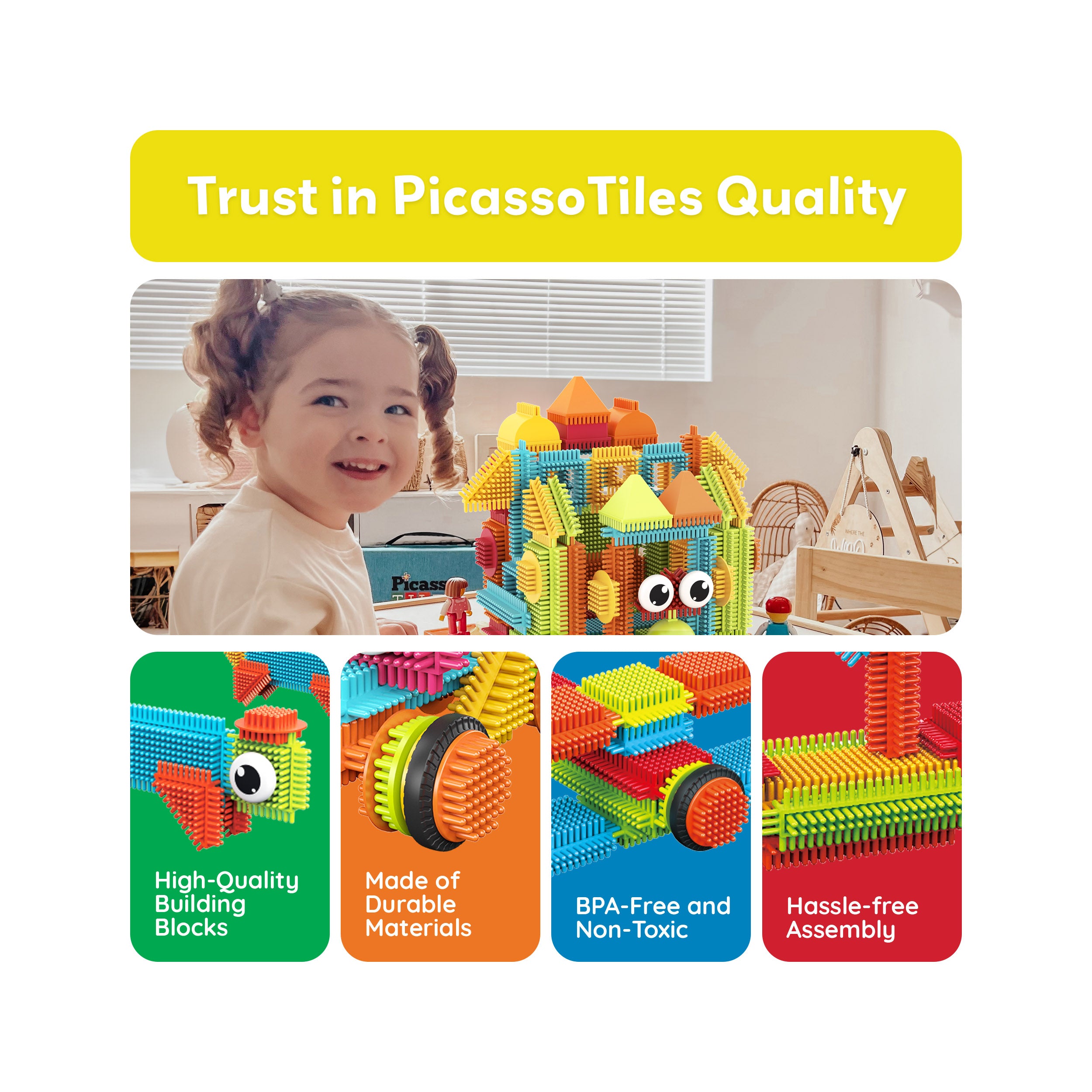 PicassoTiles 120 Piece HedgeHog Blocks · PicassoTiles
