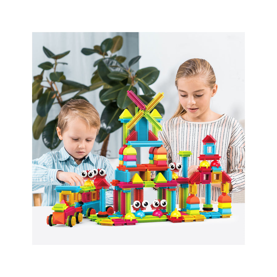 PicassoTiles 240pc Hedgehog Building Blocks w/ Idea Booklet