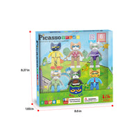 PicassoTiles Pete The Cat Magnetic Characters - 6 Pieces