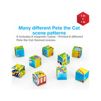 PicassoTiles Pete the Cat Magnet Puzzle Building Block Cubes