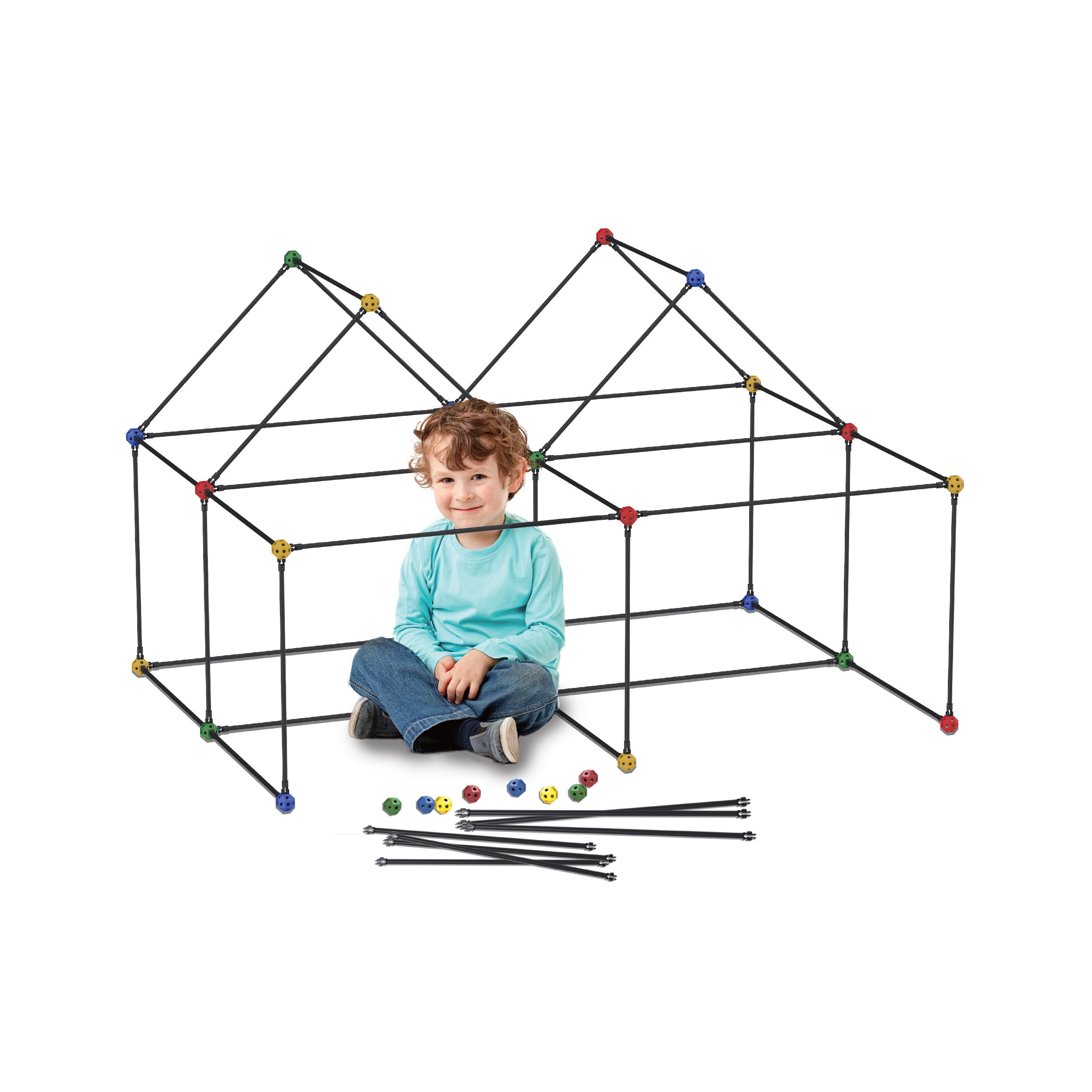 PicassoTiles 100 Piece Fort Building Kit