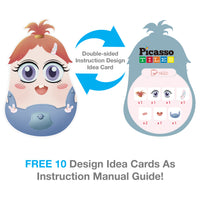 PicassoTiles 102 Piece Magnetic Puzzle Faceboard Game Board Activity Book PTD01