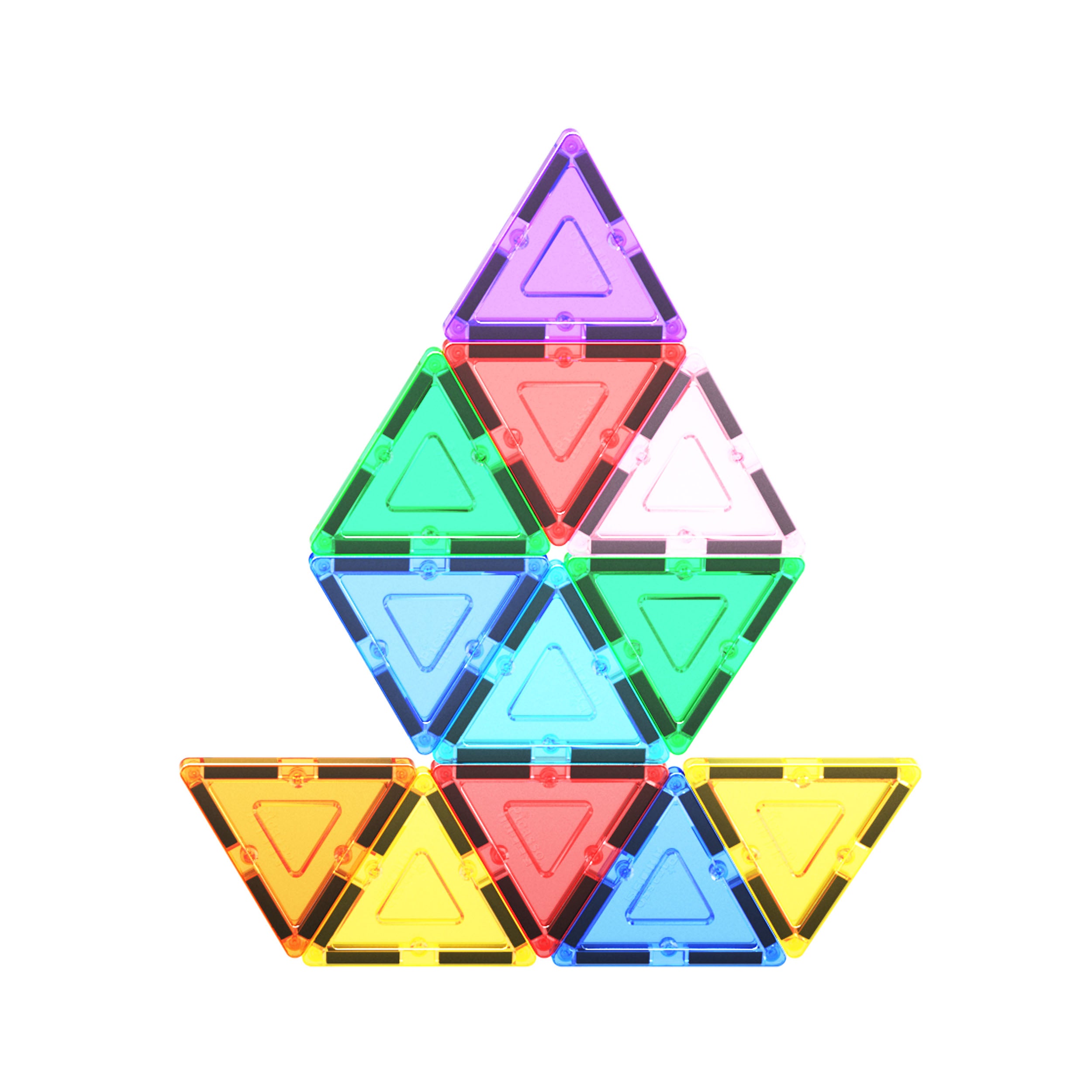 PicassoTiles 12 Piece Small Triangle Expansion Pack PTE01