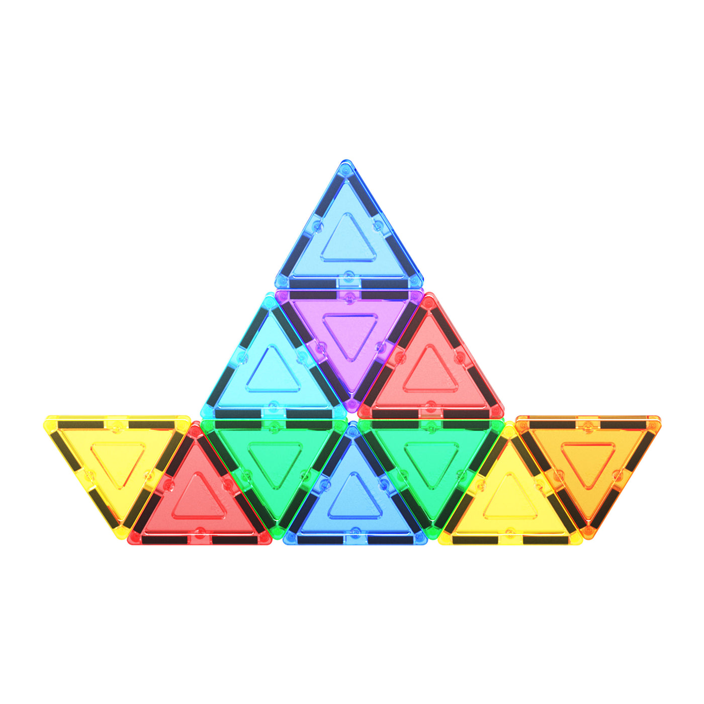 PicassoTiles 12 Piece Small Triangle Expansion Pack PTE01