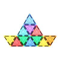 PicassoTiles 12 Piece Small Triangle Expansion Pack PTE01
