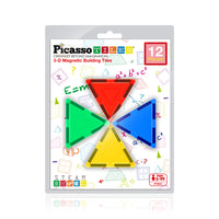 PicassoTiles 12 Piece Small Triangle Expansion Pack PTE01