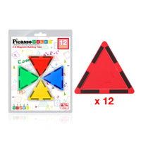 PicassoTiles 12 Piece Small Triangle Expansion Pack PTE01