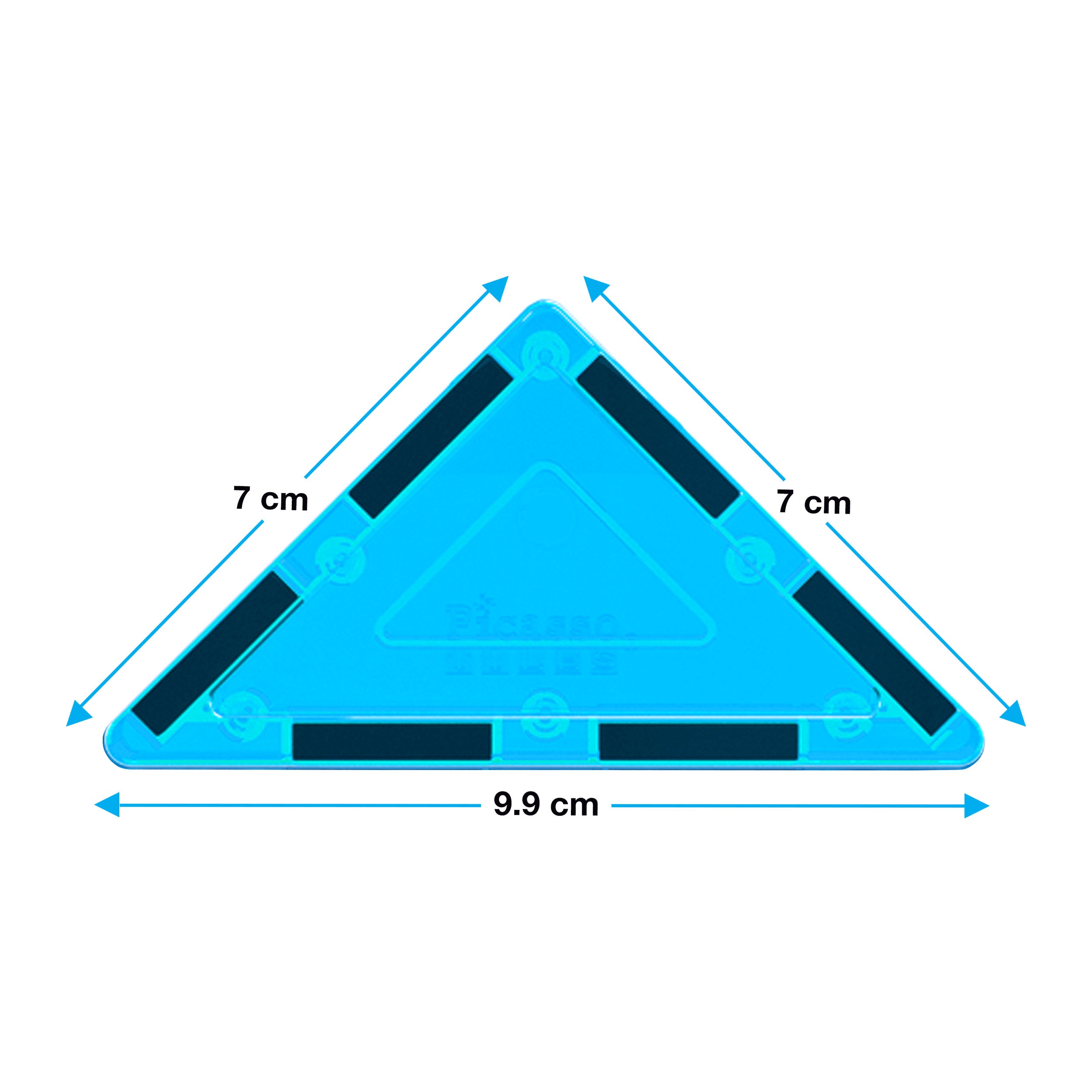 PicassoTiles Magnet Tile 12 Piece Right Triangle Expansion Pack