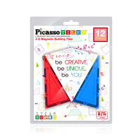 PicassoTiles® 12 Piece Tall Triangle Expansion Pack PTE03