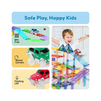 PicassoTiles 3 Pack LED Race Cars Expansion Set