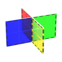 PicassoTiles 4pc Large Square Magnet Tiles Expansion Pack