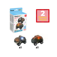 PicassoTiles Dinosaur Race Car 2pk w/ Light Up Eyes