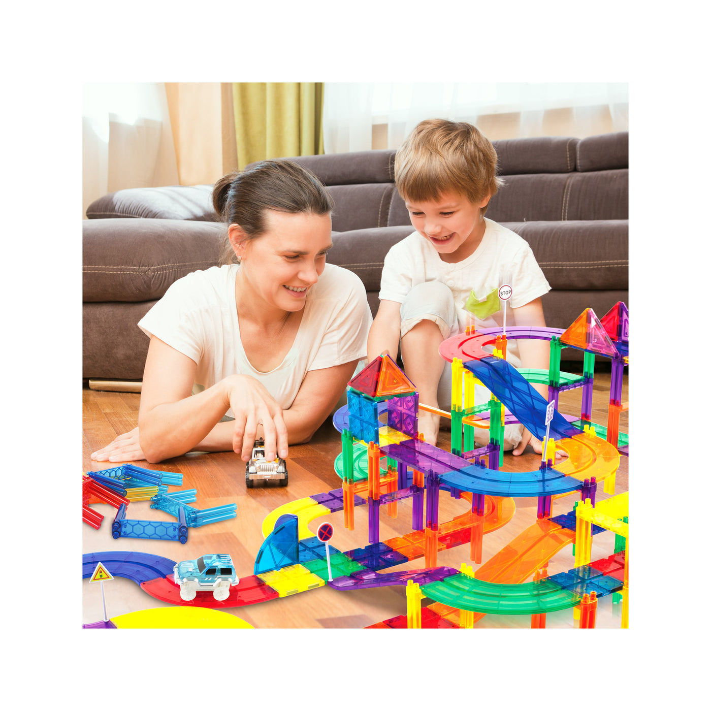 PicassoTiles 12pc Magnetic Tile Support Column Set