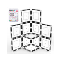 PicassoTiles 12pc Magnetic Tile Transparent Building Tile Expansion Kit