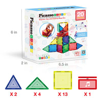 PicassoTiles Interactive Musical Magnetic Building Tile Toy Set