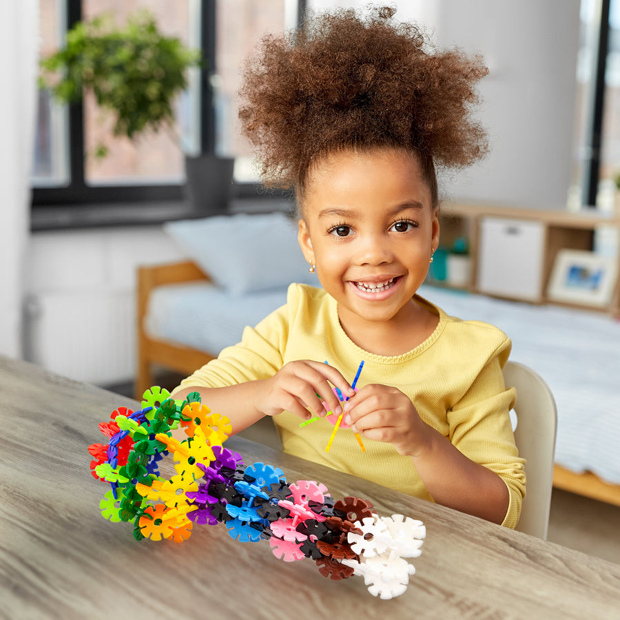 PicassoTiles Interlocking Disc Building Chips - 12 colors