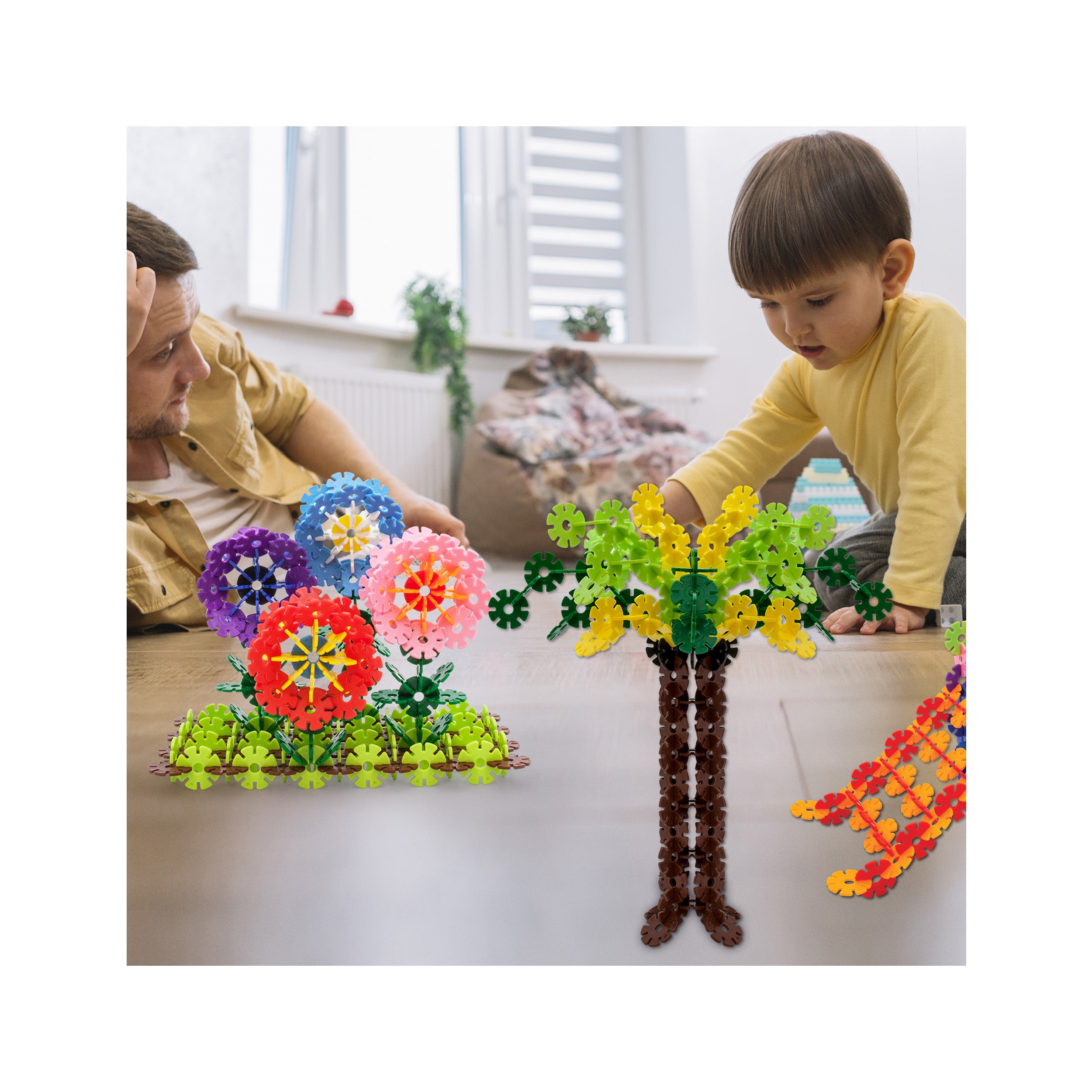 PicassoTiles 108pc Interlocking Disc Building Chips 12 Colors