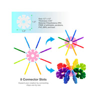PicassoTiles Building Chip Interlocking Disc Construction Blocks in Color White