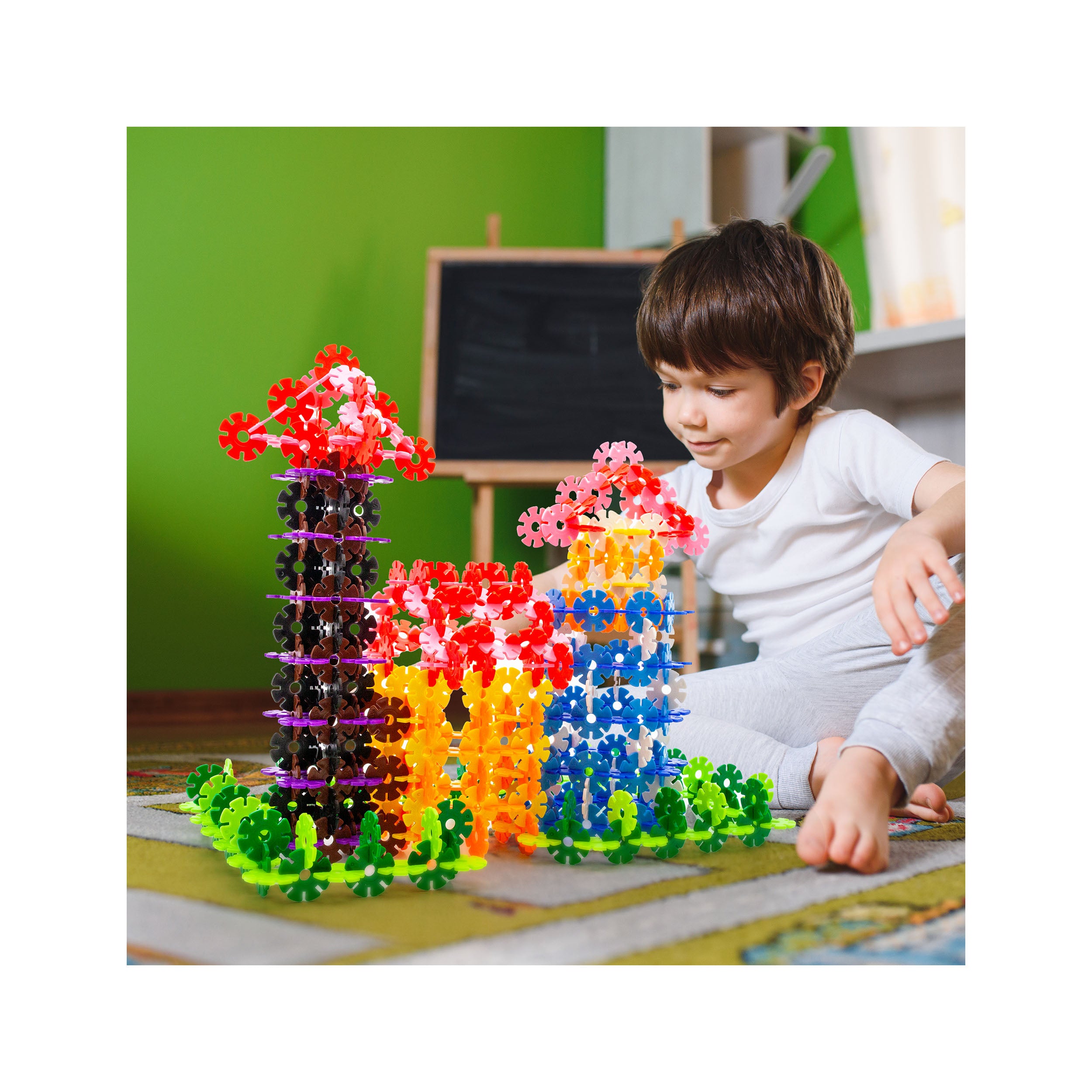 PicassoTiles 300pc Building Chips Interlocking Disc Construction Blocks