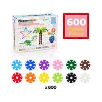 PicassoTiles 600pc Building Construction Toy Interlocking Chips