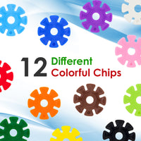 PicassoTiles 800pc Building Chips with 10 Wheels