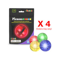 PicassoTiles 4pk LED Light Up Race Track Marbles