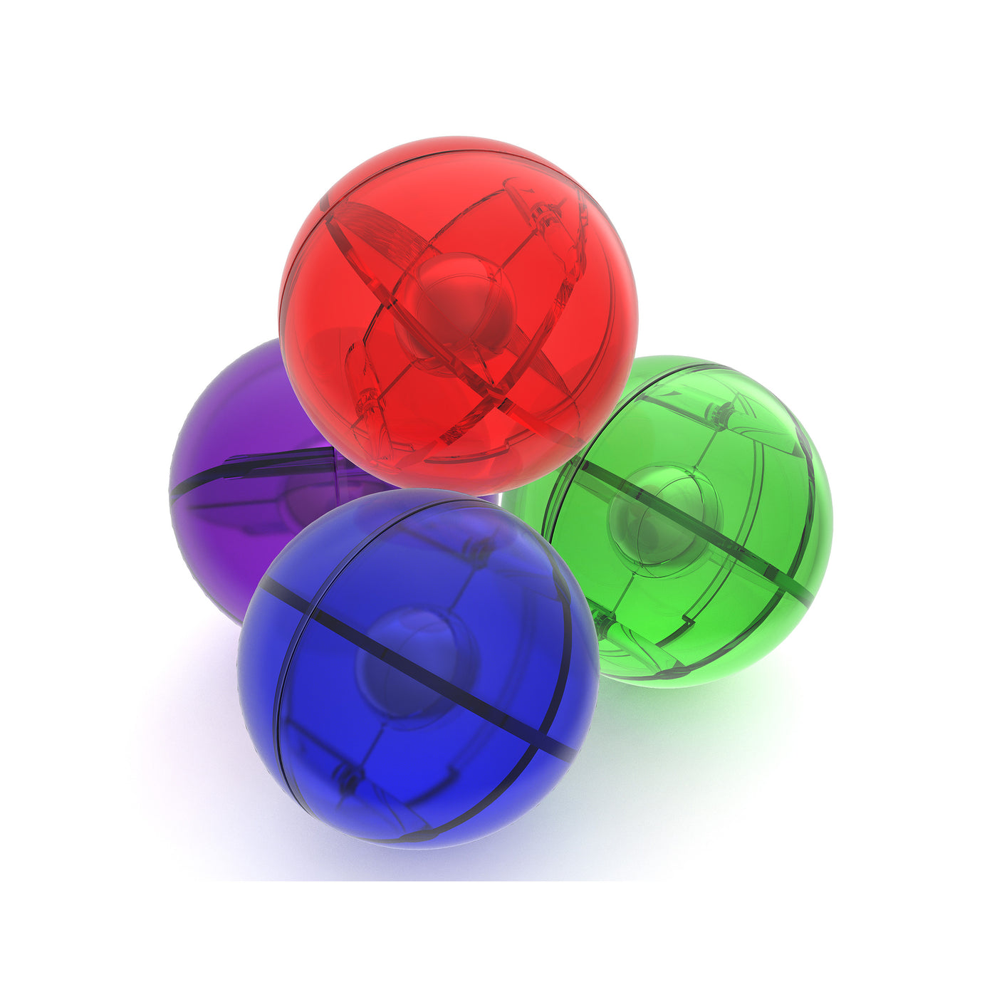 PicassoTiles 4pc Marbles for Racetrack Run Building Blocks