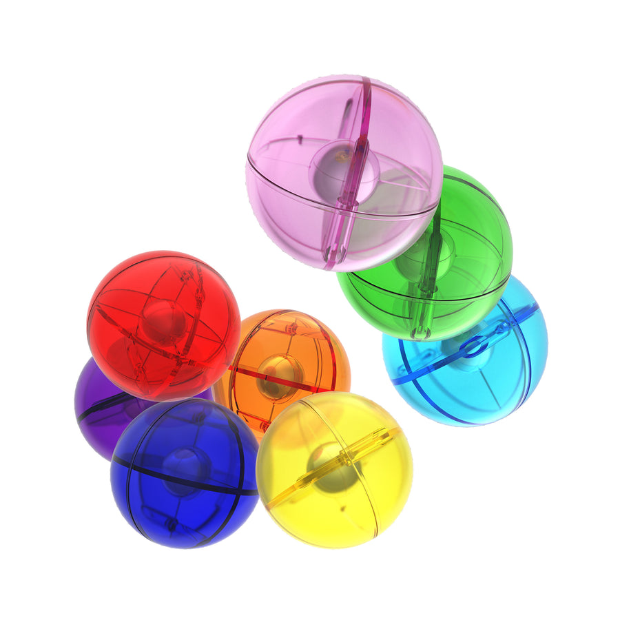 PicassoTiles 8pc Marbles for Track Run Building Blocks
