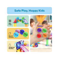 PicassoTiles 8pc Marbles for Track Run Building Blocks