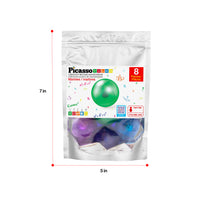 PicassoTiles 8pc Marbles for Track Run Building Blocks