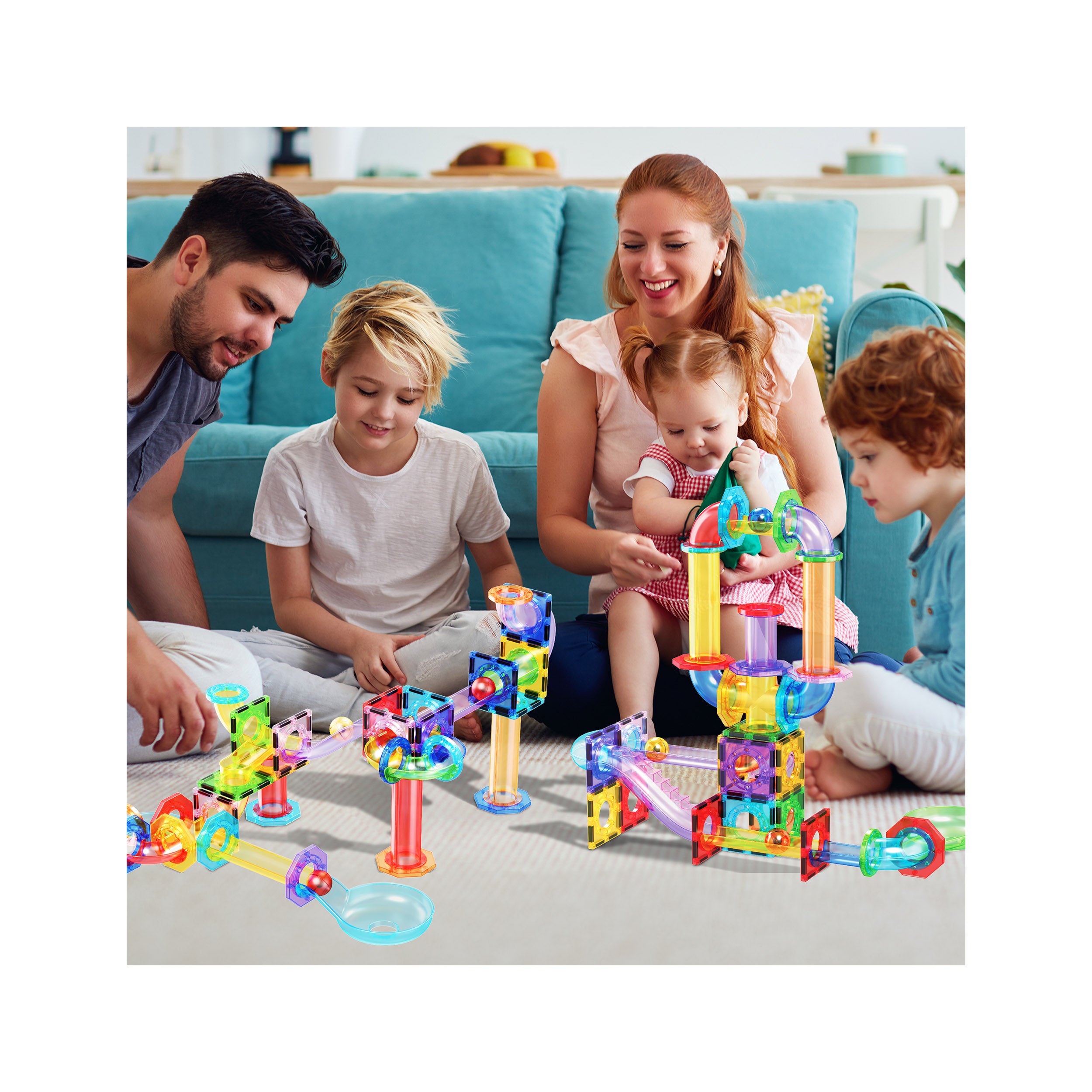 PicassoTiles 15pc Marble Run Expansion Pack Sets