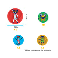 PicassoTiles Pete the Cat Themed Character Marbles