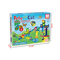 PicassoTiles Pete the Cat Magnetic Marble Run Playset - 62 Pieces
