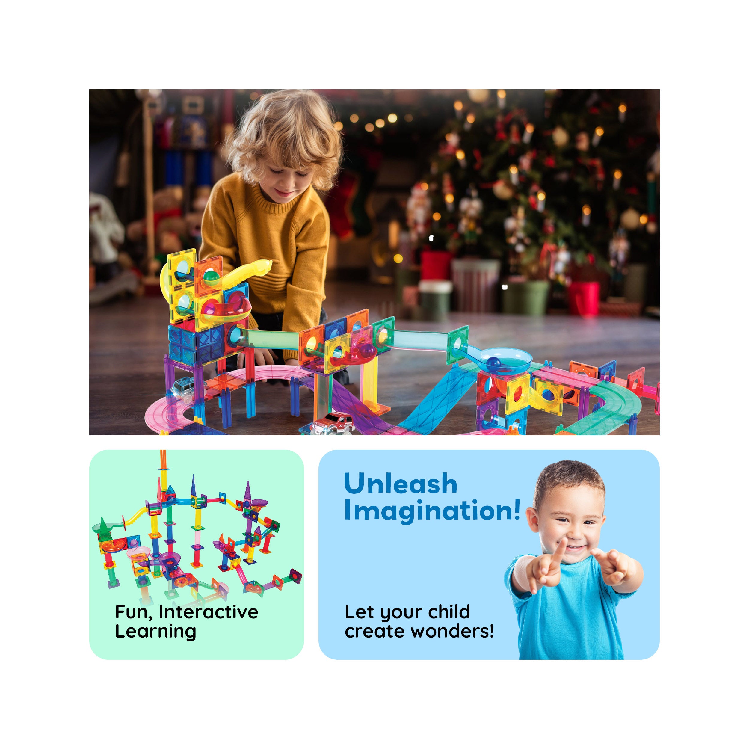 MAGNETIC MARBLE RUN PARADISE 208ピース Kebo Magnetic Marble Run -208 Pcs – BabyCoo Aus