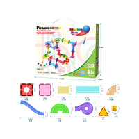 PicassoTiles 120 Pieces Marble Run Set