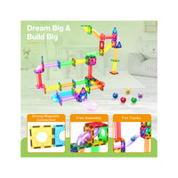PicassoTiles 120 Pieces Marble Run Set