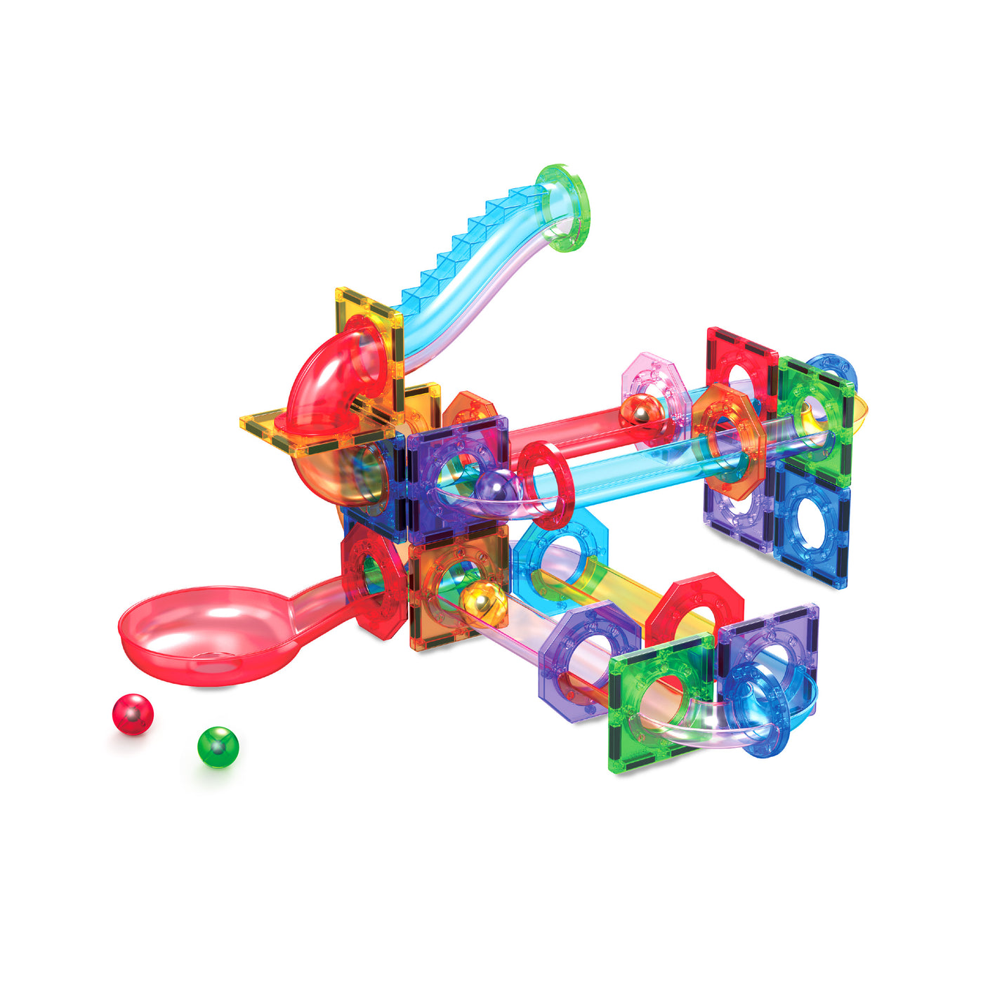 PicassoTiles 122 Pieces Marble Run Set