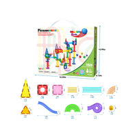 PicassoTiles 150 Piece Marble Run Building Blocks Set