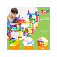PicassoTiles 150 Piece Marble Run Building Blocks Set