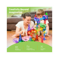 PicassoTiles 150 Piece Marble Run Building Blocks Set