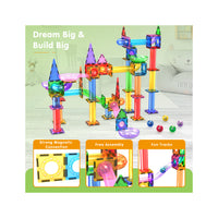 PicassoTiles 150 Piece Marble Run Building Blocks Set