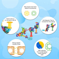 PicassoTiles 60pc Marble Run Building Block Connecting Set