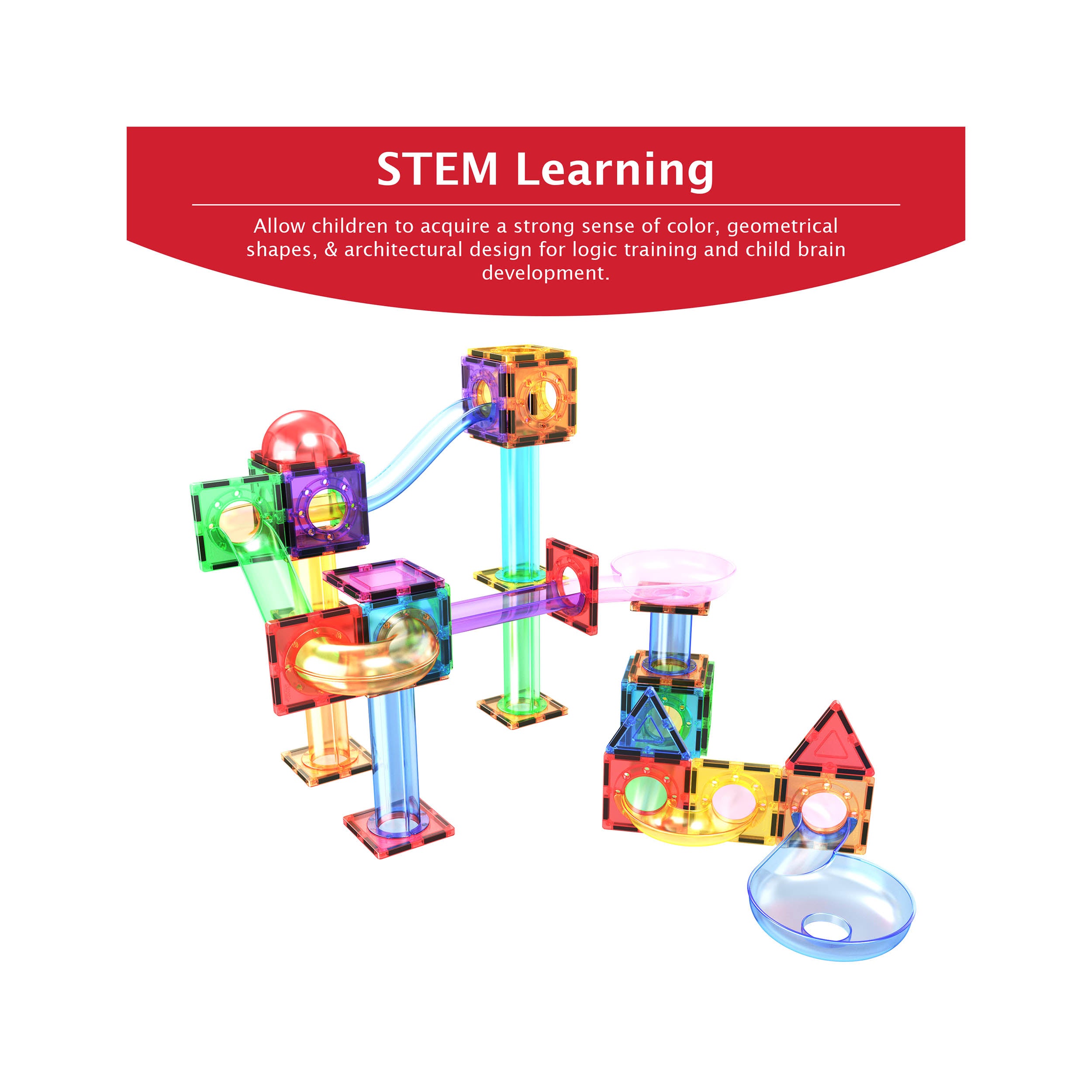 PicassoTiles 70pc Marble Run Building Blocks Set · PicassoTiles