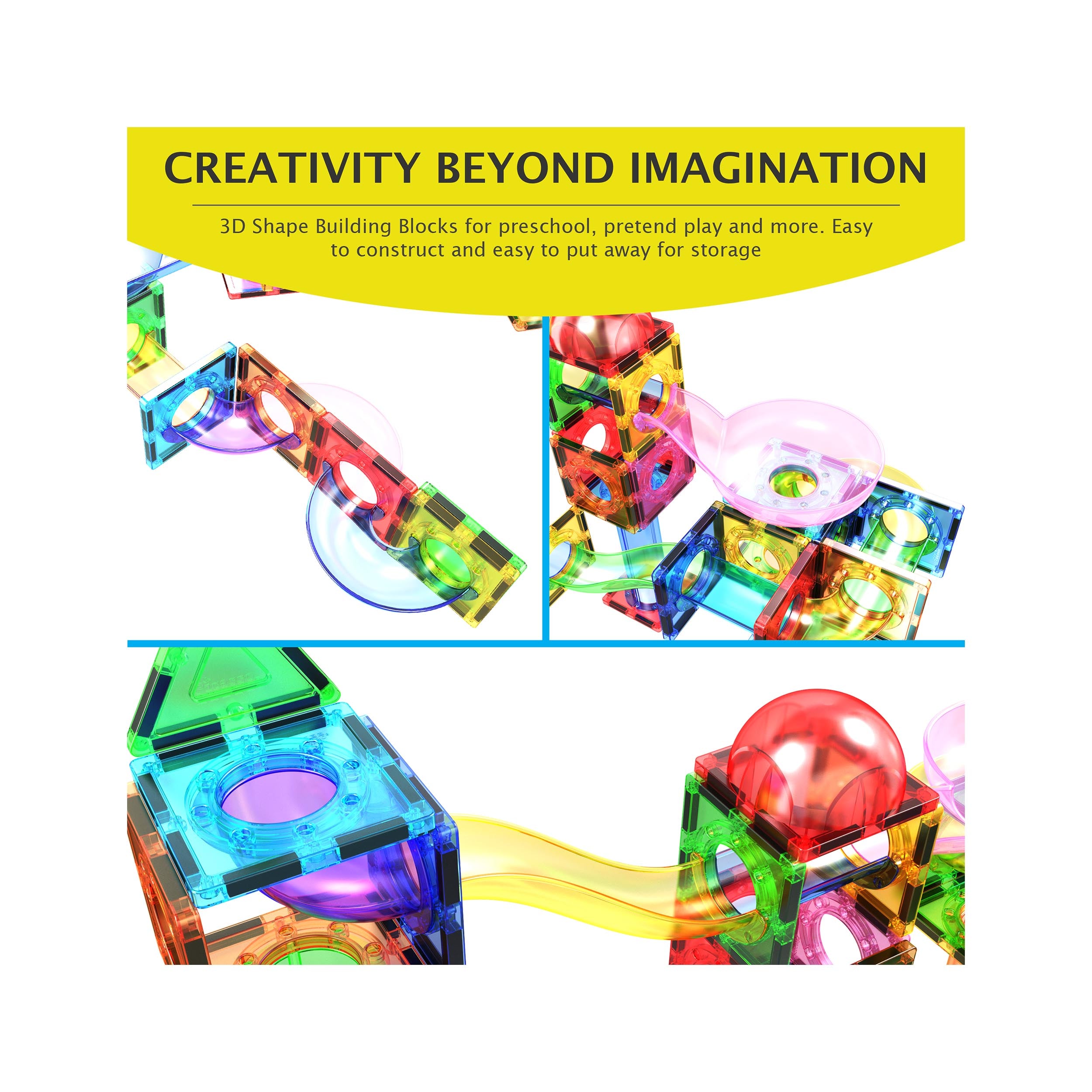 PicassoTiles 70pc Marble Run Building Blocks Set · PicassoTiles