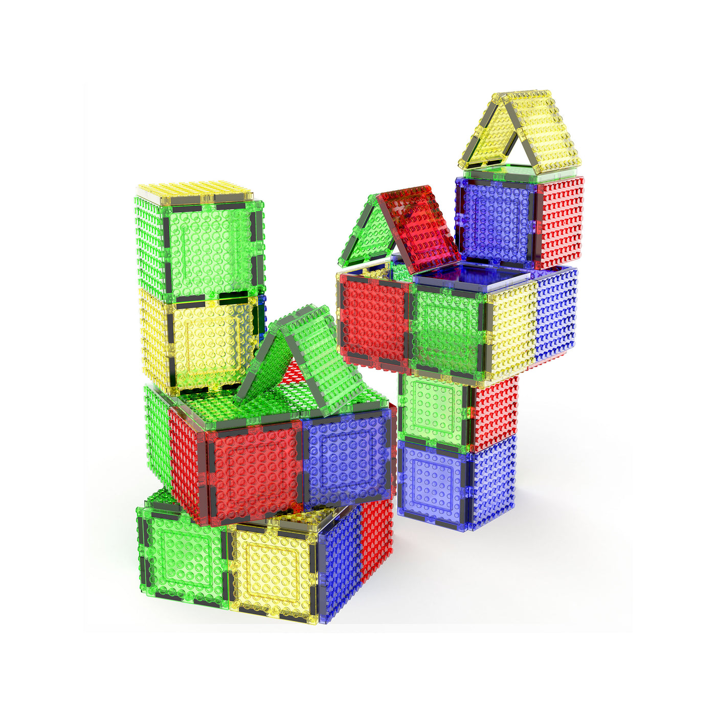 PicassoTiles 12pc Magnet Tile and Brick Block Combo Set