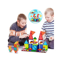 PicassoTiles Magnet Tile + Brick Blocks Compatibility Building Set