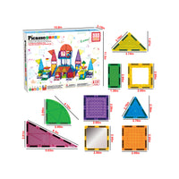 PicassoTiles Magnet Tile + Brick Blocks Compatibility Building Set